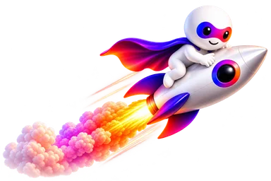 The mascot running Google, Meta, TikTok and LinkedIn Ads from a laptop